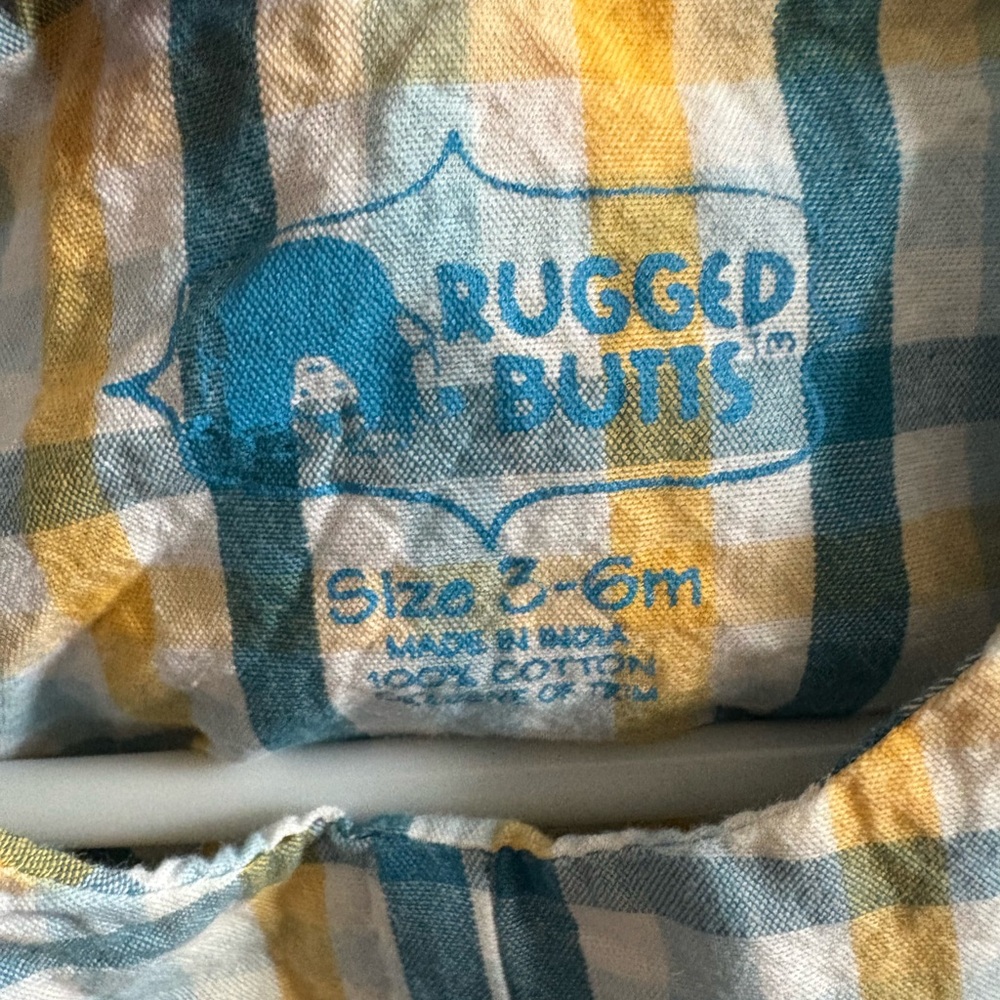 Rugged Butts Plaid Baby Romper size 3-6 months - Picture 3 of 3